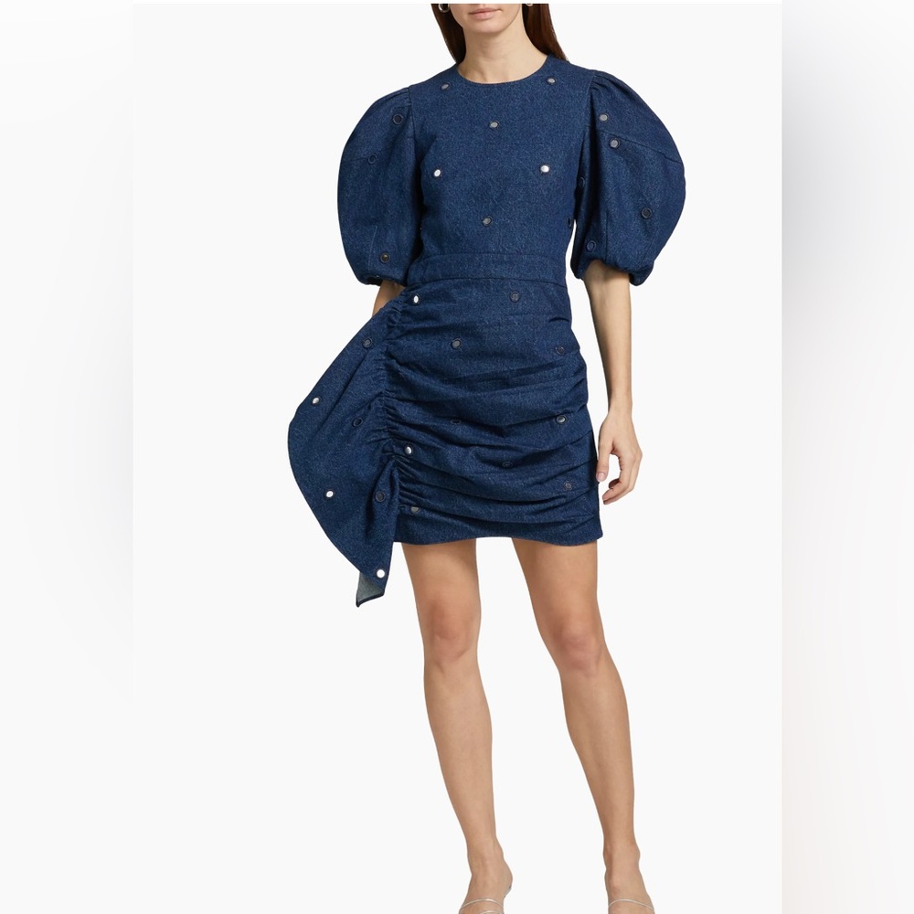NWT Rhode Pia Dress - Denim Luna Mirror - Size 8